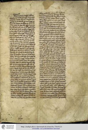 Avicenna (?): De medicina (Translatio Gerardi de Cremona)