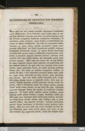 [XXII.] Quaestiones De Articulo XVI. Foederis Germanici.