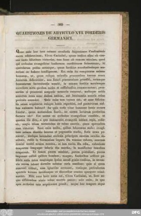 [XXII.] Quaestiones De Articulo XVI. Foederis Germanici.
