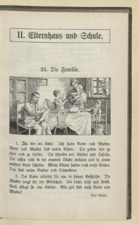 II. Elternhaus und Schule