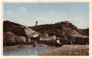 Freyburg a. U. Blick zum Jahnheim und zur Neuenburg