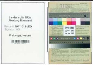 Entnazifizierung Herbert Freiberger , geb. 22.01.1920 ()