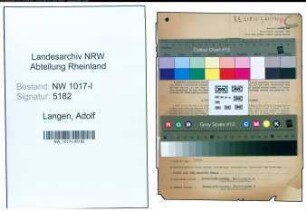 Entnazifizierung Adolf Langen , geb. 30.09.1907 (Bankangestellter)