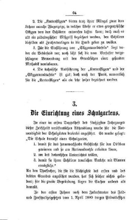 Die Einrichtung eines Schulgartens