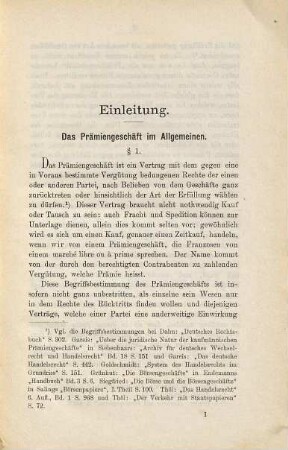 Ueber die rechtliche Natur der Prämiengeschäfte
