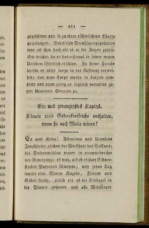 Ein und zwanzigstes Kapitel. - Drey und zwanzigstes Kapitel.