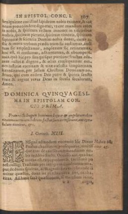 Dominica Quinquagesima ...