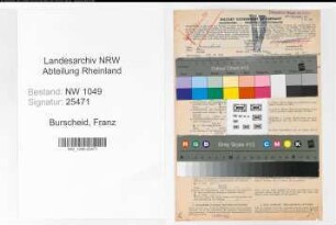 Entnazifizierung Franz Burscheid , geb. 18.05.1902 (Bankangestellter)
