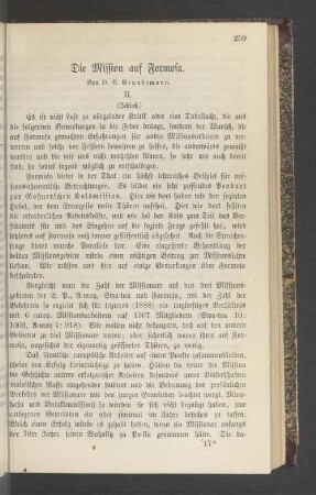 Die Mission auf Formosa. II. (Schluß)