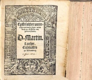 Epistel odder vntterricht von den heyligen, an die kirch tzu Erffurdt ynn gott verßamlet