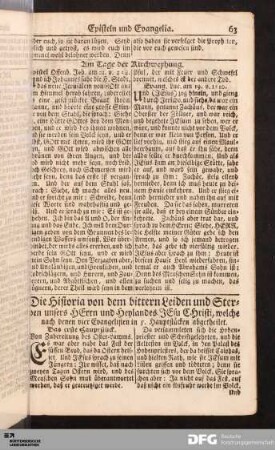 Die Historia von dem bittern Leiden und Sterben unsers Herrn und Heylandes Jesu Christi [...].