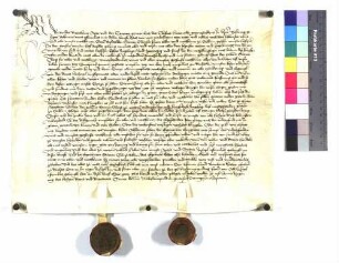 Bestandsbrief über den herrenalbischen großen Hof zu Ötigheim für Klaus Dürr auf 25 Jahre.