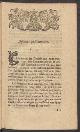 Discours préliminaire