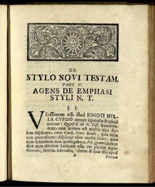 De Stylo Novi Testam.