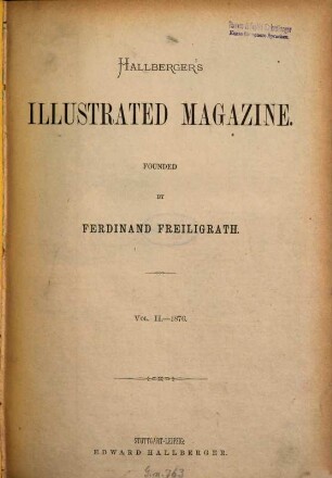 Hallberger's illustrated magazine. 1876 = Jg. 2