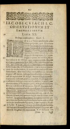 Liber XX. De longa consuetudine