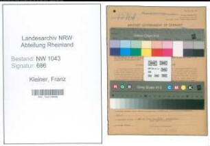 Entnazifizierung Franz Kleiner , geb. 20.04.1895 (Lehrer)