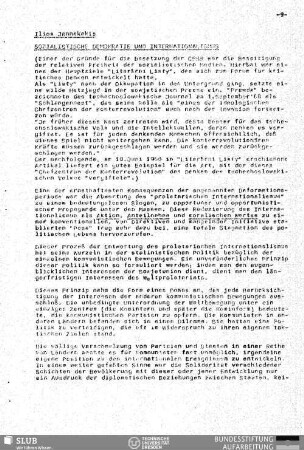 Sozialistische Demokratie und Internationalismus