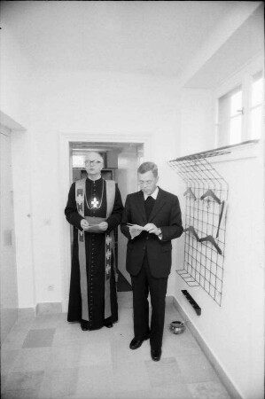 Freiburg: Collegium Borromaeum, Festakt Informationszentrum Geistlicher Berufe, Weihe der neuen Räume, Weihbischof K, Direktor Spath