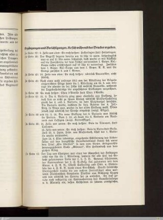 Ergänzungen und Berichtigungen
