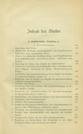 Inhalt der Muster
