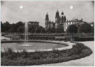 München, Hofgarten und Stiftskirche St. Kajetan (Theatinerkirche)