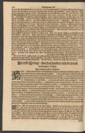 ... über den hundert und drey und viertzigsten Psalm