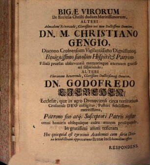 Dissertatio Theologica Von Biblischen Calendern