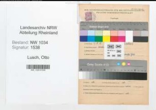 Entnazifizierung Otto Lusch , geb. 11.10.1910 (Inspektor)