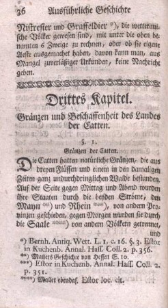 Drittes Kapitel. Gränzen und Beschaffenheit des Landes der Catten.