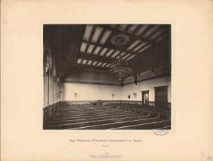 Friedrich-Wilhelm-Gymnasium, Berlin: Innenansicht Aula
