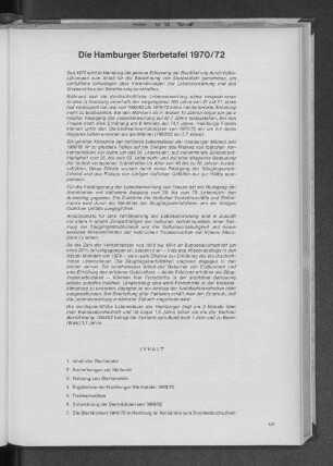 Die Hamburger Sterbetafel 1970/72