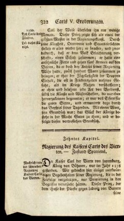 Zehntes Kapitel. Regierung des Kaisers Carls des Vierten ...