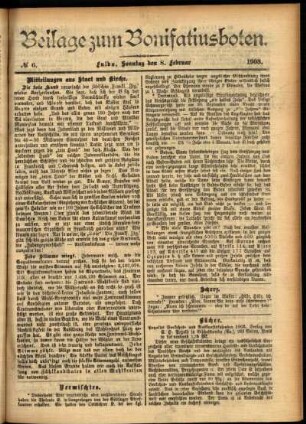 Zweite Ausgabe vom Sonntag, den 08. Februar 1903.