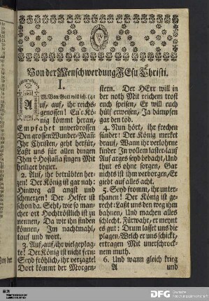 Von der Menschwerdung Jesu Christi.