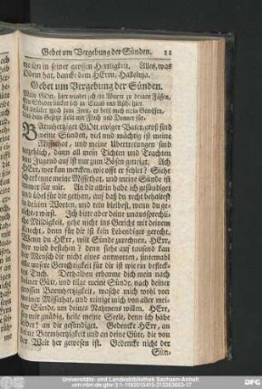Gebet um Vergebung der Sünden.