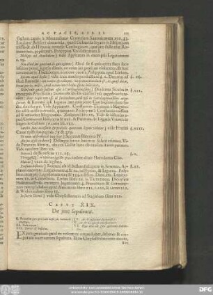 Caput XIX. De iure sepulturae.