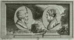 Bildnisse der Julia de Gonzaga und des 14. Kaisers der Türkei Soliman II. (Suleiman der Große, Kamini)