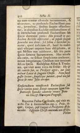 522-531, Consuetudinem ministrandi Eucharistiam sub specie ...