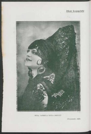 Álbum guayaquileño : [Fotografía de] Srta. Carmela Reina Drouet