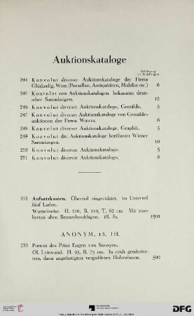 Diverses (Nr. 252-253)
