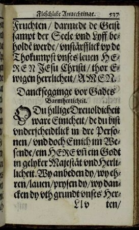 Dancksegginge vor Gades Barmherticheit.