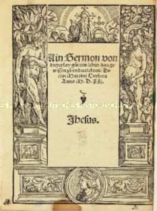 Ein Sermon von dreierlei gutem Leben, das Gewissen zu unterrichten