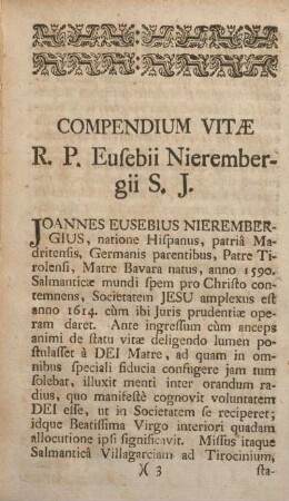 Compendium vitæ.