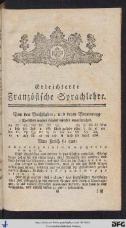 Erleichterte Französische Sprachlehre.