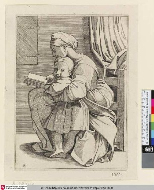 [La Vierge lisant, accompagnée de l'enfant Jésus; The Virgin reading, with the Infant Christ; Lesende Maria mit dem Jesusknaben]