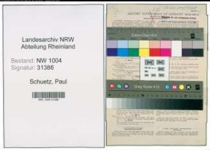 Entnazifizierung Paul Schuetz , geb. 01.10.1886 (Bauarbeiter)