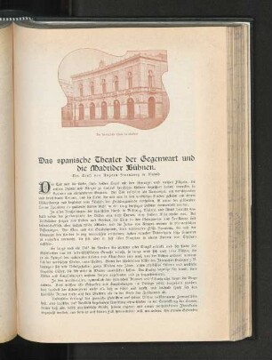 Das spanische Theater der Gegenwart und die Madrider Bühnen