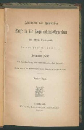 Alexander von Humboldts Reise... 2. Bd
