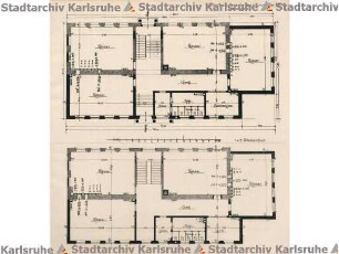 Beichel, Friedrich. Schulhaus Rintheim. Schulhauserweiterung